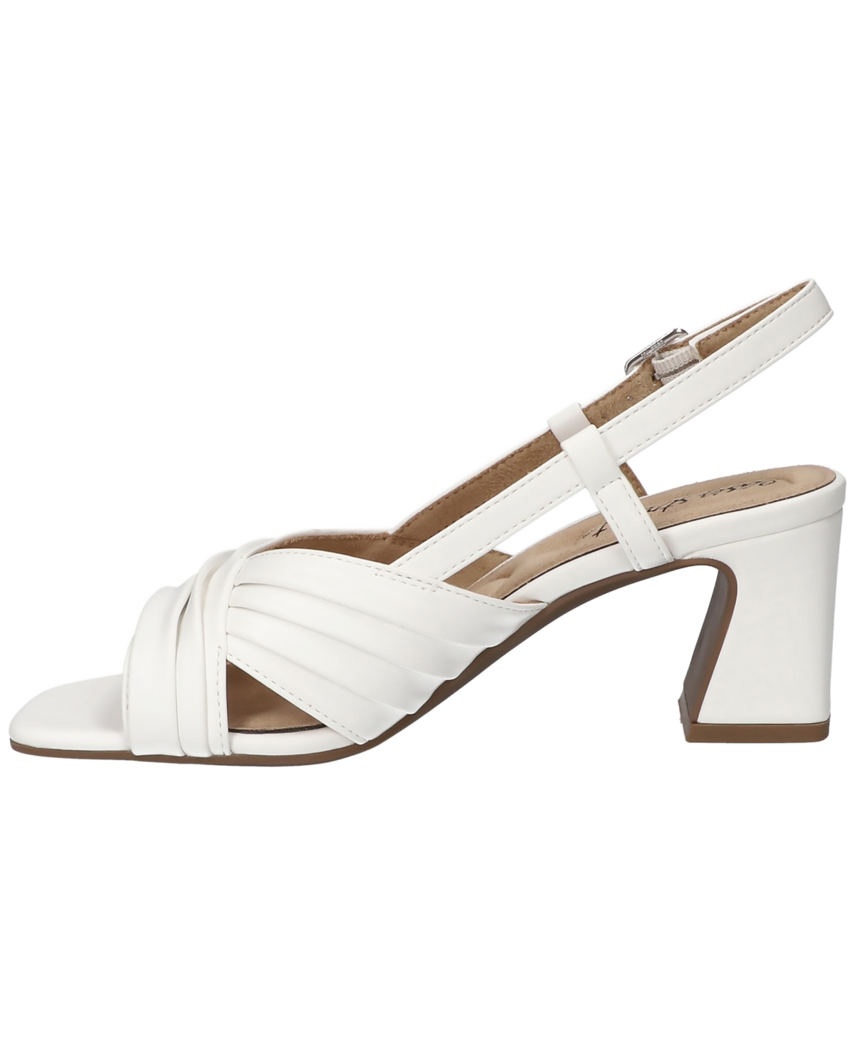 Shop Easy Street Women's Lucie Square Toe Sandals In White