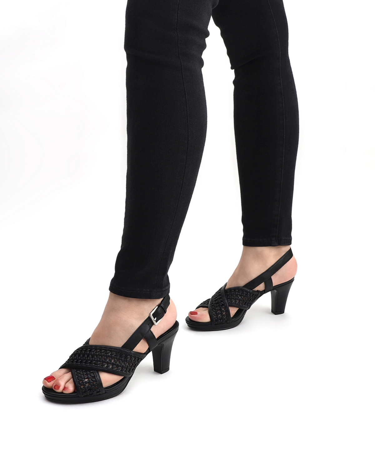 EASY STREET WOMEN'S SOL DRESS HEEL SANDALS 