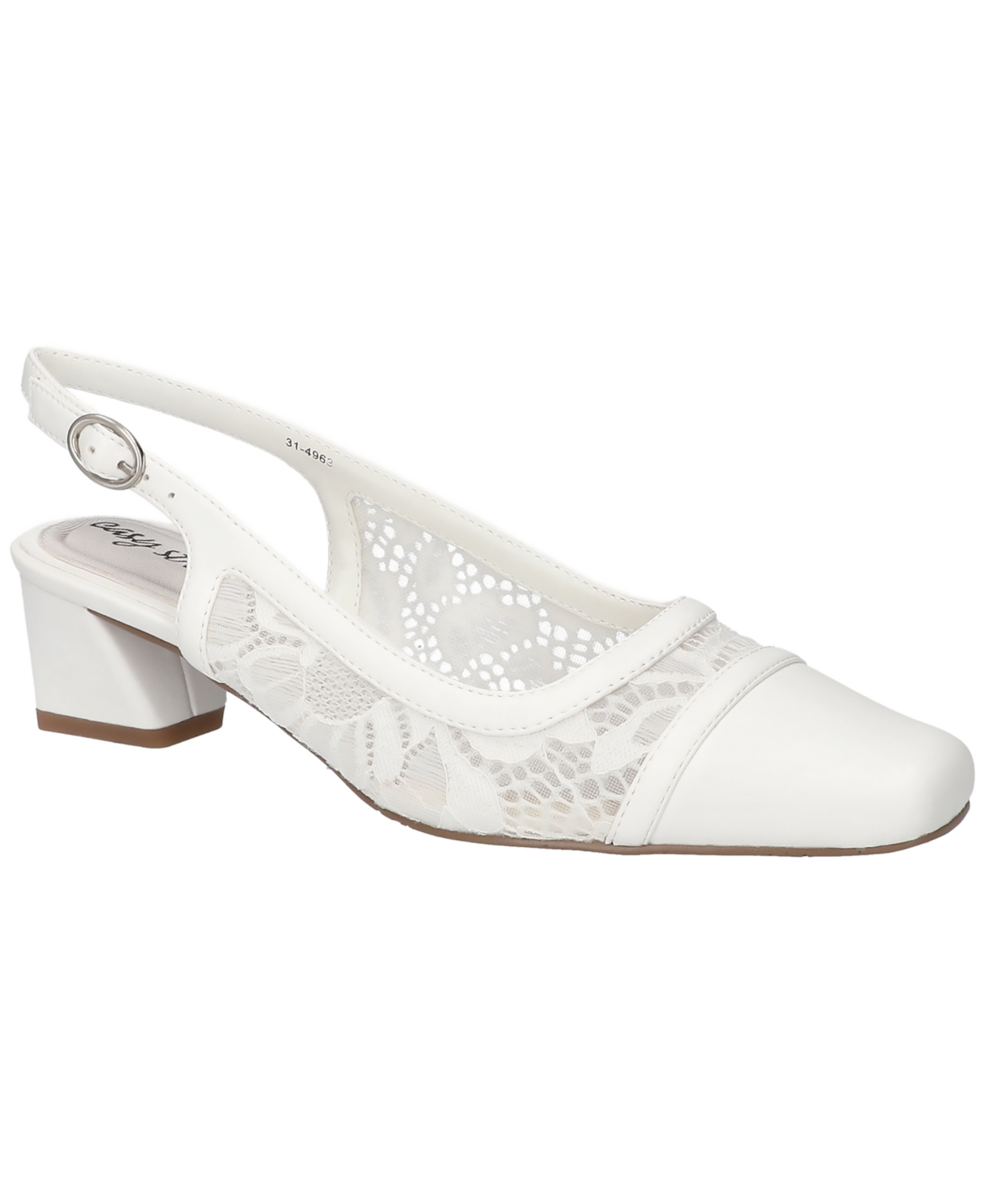 EASY STREET WOMEN'S FORTUNE SQUARE TOE SLINGBACK PUMPS 