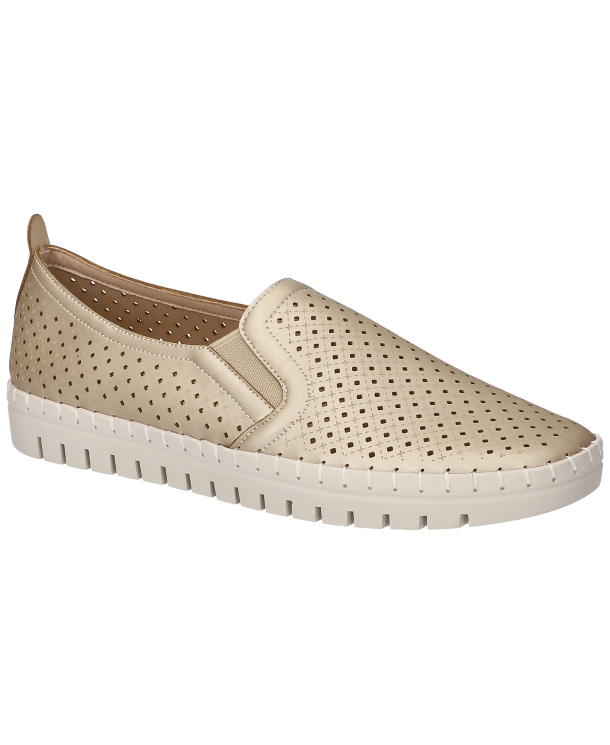 Shop Easy Street Women's Fresh Slip On Sneakers In Champagne