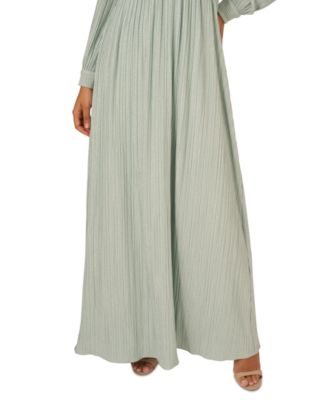 Adrianna Papell Women's V-Neck Pleated Metallic Gown - Macy's