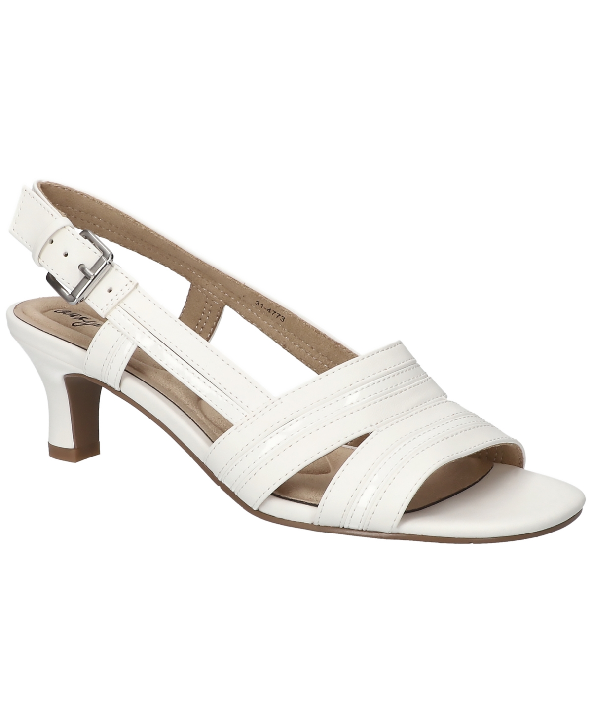 Shop Easy Street Women's Meghan Slingback Heeled Sandals In White