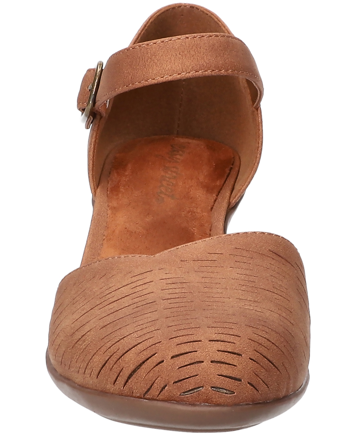 Shop Easy Street Women's Justina Block Heel Sandals In Tan