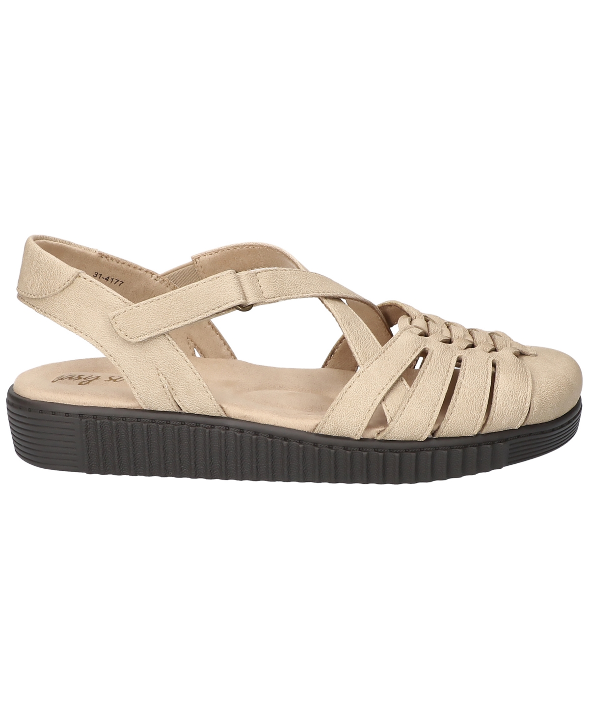 Shop Easy Street Women's Hue Round Toe Flats In Taupe