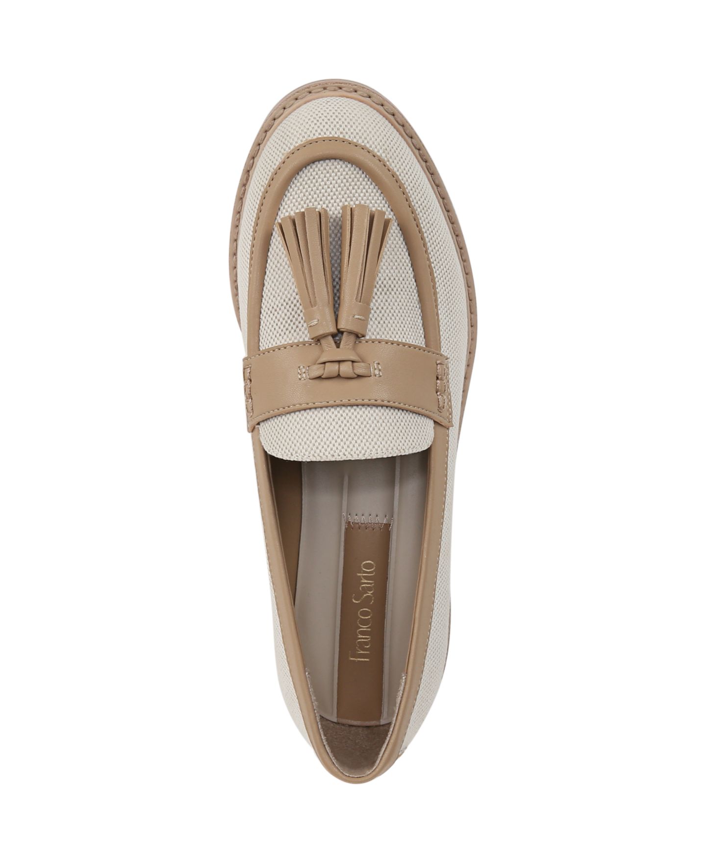 Женские туфли Franco Sarto Carolyn Low Profile Tassel, цвет: Бежевый холщовый / Искусственная кожа — фото 4
