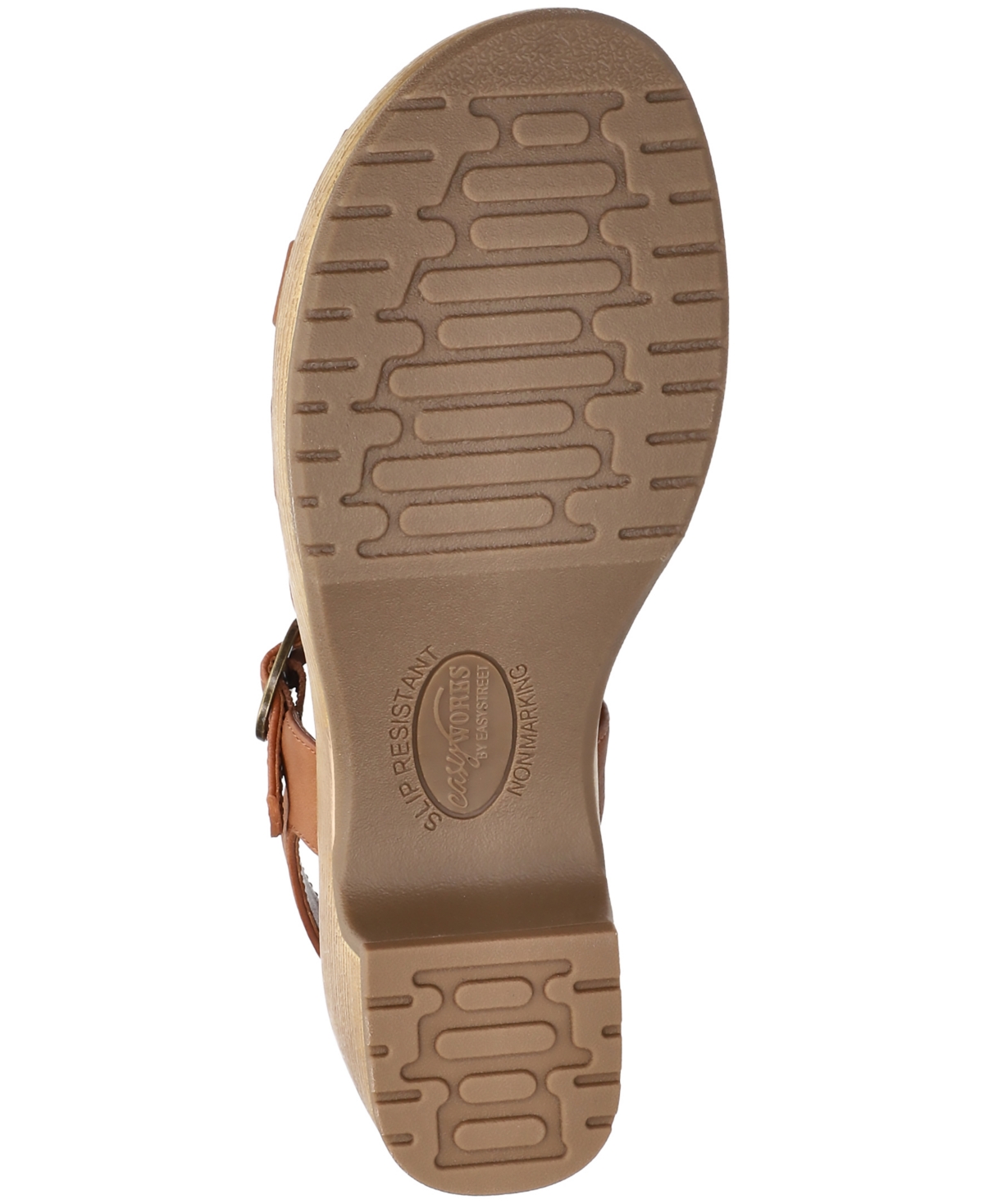 Easy Street Easy Works Miyah Slip-resistant Sandals In Tan