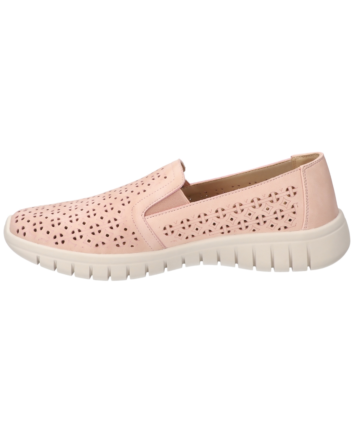 Shop Easy Street Women's Mosaic Slip-resistant Sneakers In Blush