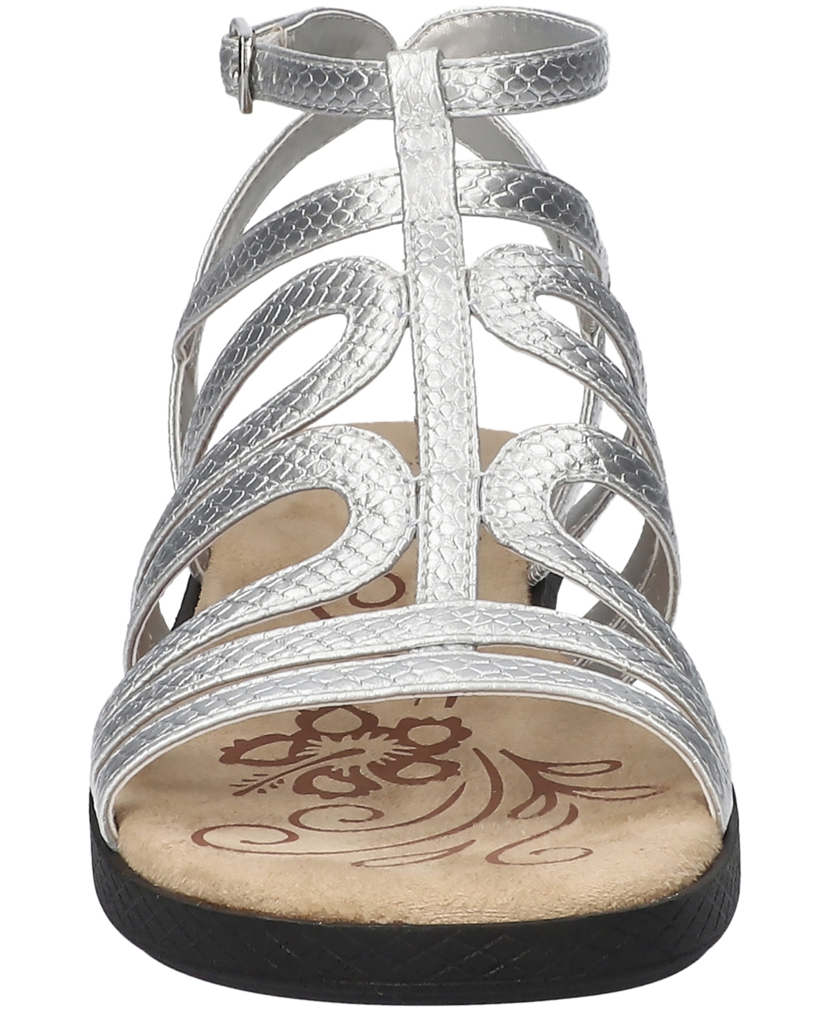 EASY STREET WOMEN'S DAYLILY GLADIATOR BUCKLE FLAT SANDALS 