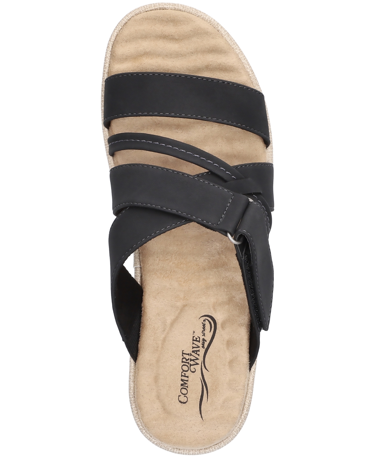 Shop Easy Street Women's Paola Comfort Platform Sandals In Black