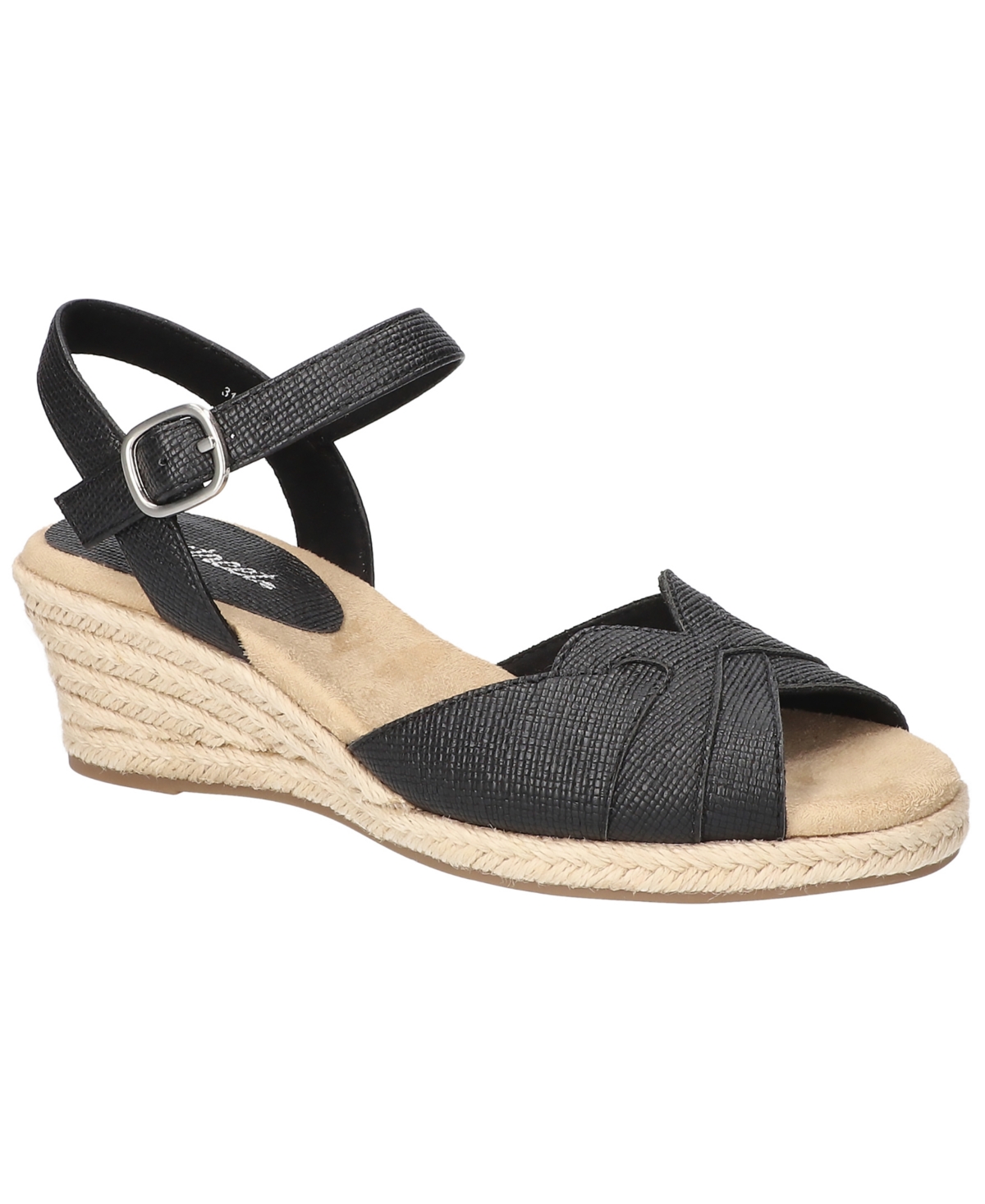 EASY STREET WOMEN'S MIRAMAR ESPADRILLE WEDGE HEEL SANDALS 