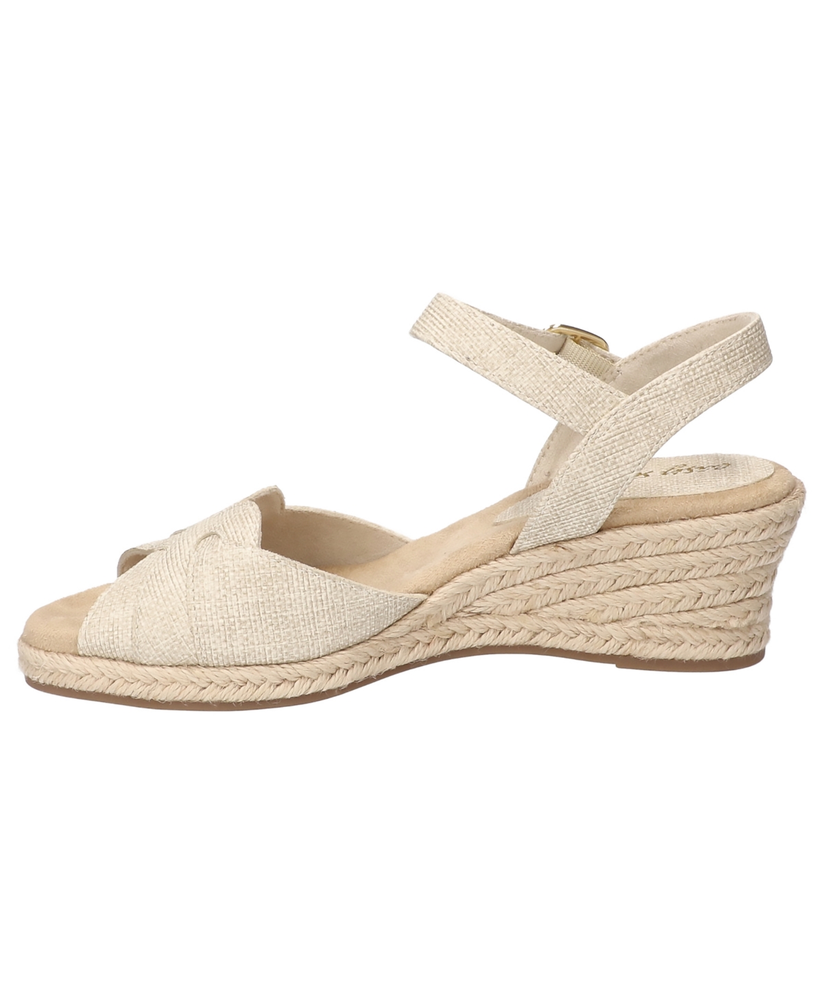 Shop Easy Street Women's Miramar Espadrille Wedge Heel Sandals In Natural