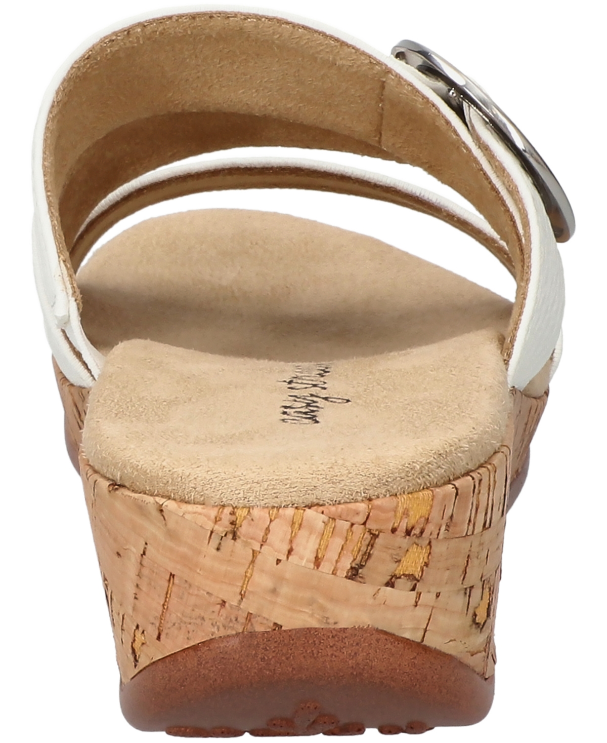 Shop Easy Street Women's Mina Wedge Heel Sandals In White Wave