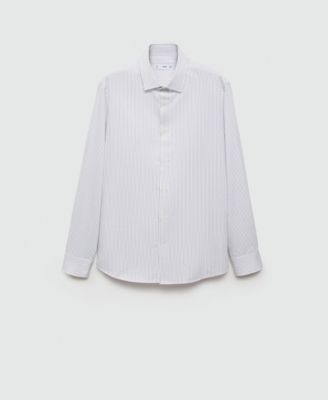 Men's Slim-Fit Striped Cotton Shirt