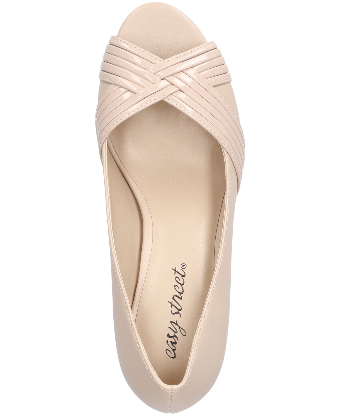 Женские туфли Easy Street Lavish Slip-On Platform Pumps, цвет: Телесный — фото 4
