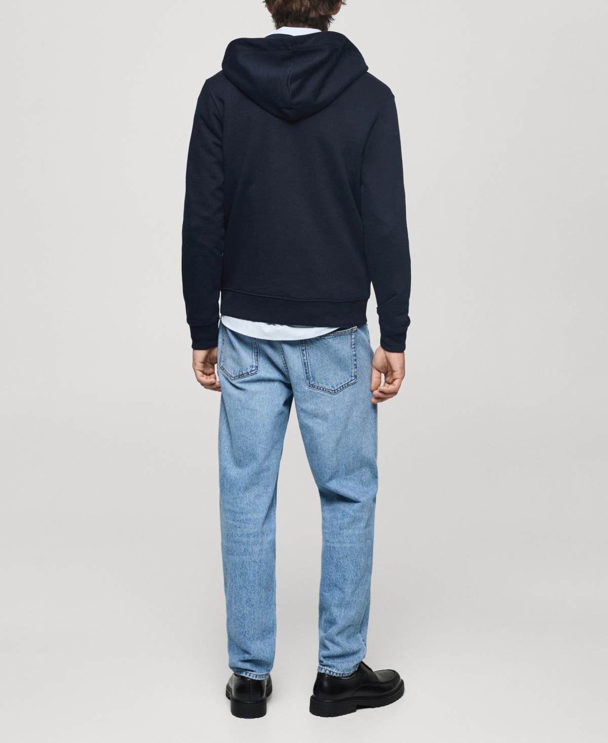 Mango Men's Cotton Zip-Up Hoodie