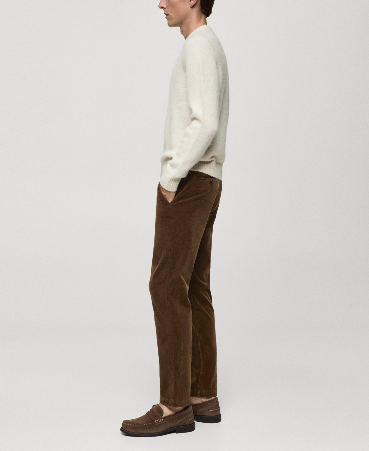Mango Men's Slim-Fit Corduroy Pants