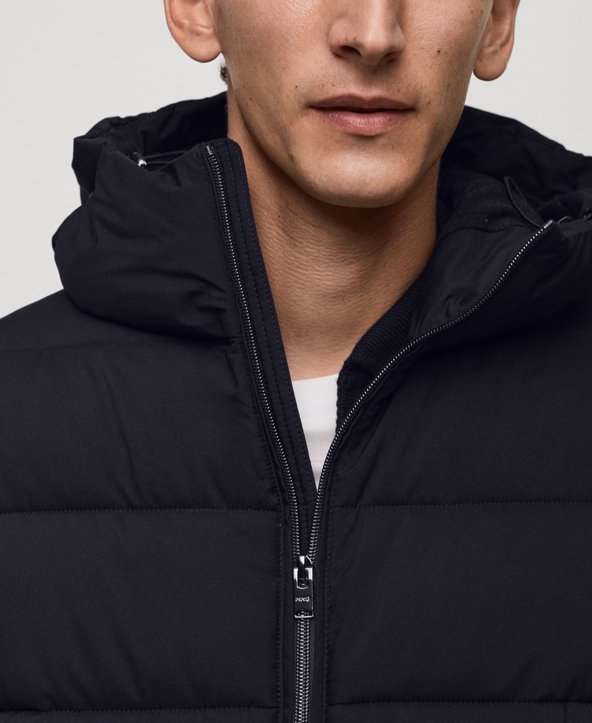 Mango Men's Water-repellent Quilted Vest In Dark Navy