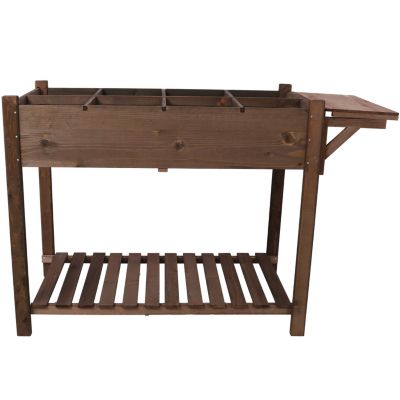 8-Pocket Raised Garden Bed with Foldable Table