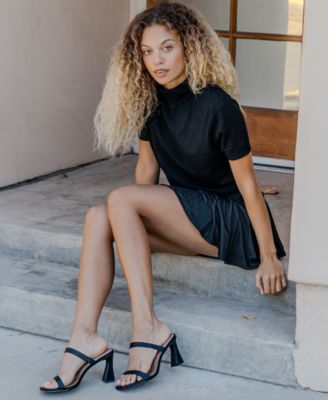 Women's Yorke Two-Band Square-Toe High-Heel Dress Sandals