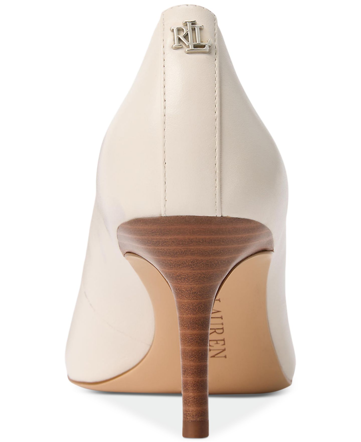 Женские туфли Lauren Ralph Lauren Lanette Nappa Leather, цвет: Мягкий белый кожаный — фото 3