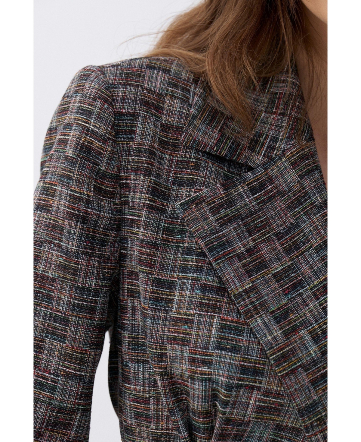 Nocturne Women's Double-Sided Belt Designed Jacket - Multi-colored