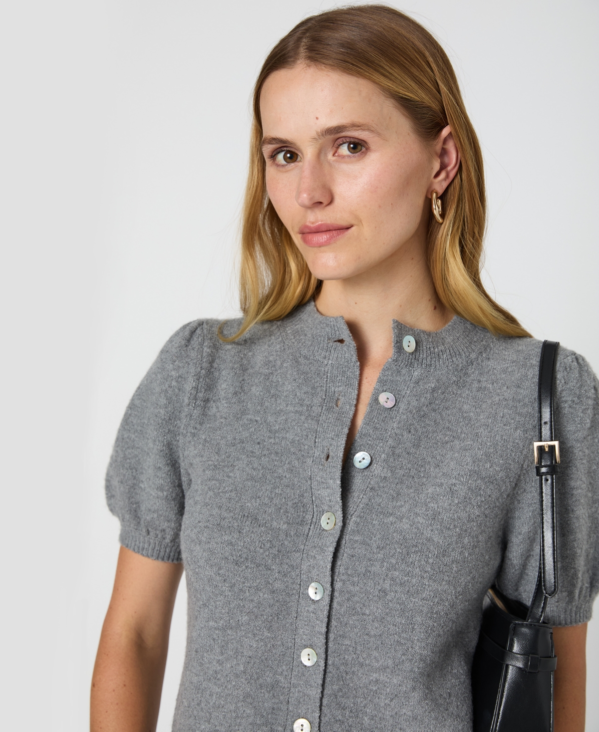 French Connection Women's Vhari Puff-Sleeve Cardigan