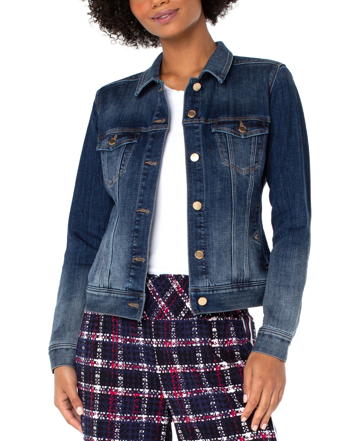 LIVERPOOL LOS ANGELES WOMEN'S DENIM TRUCKER JACKET 
