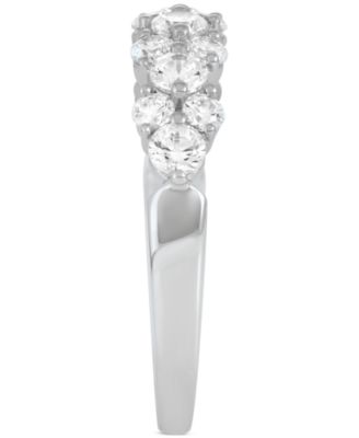 Diamond Horizontal Cluster Ring (1 ct. t.w.) in 14k White Gold