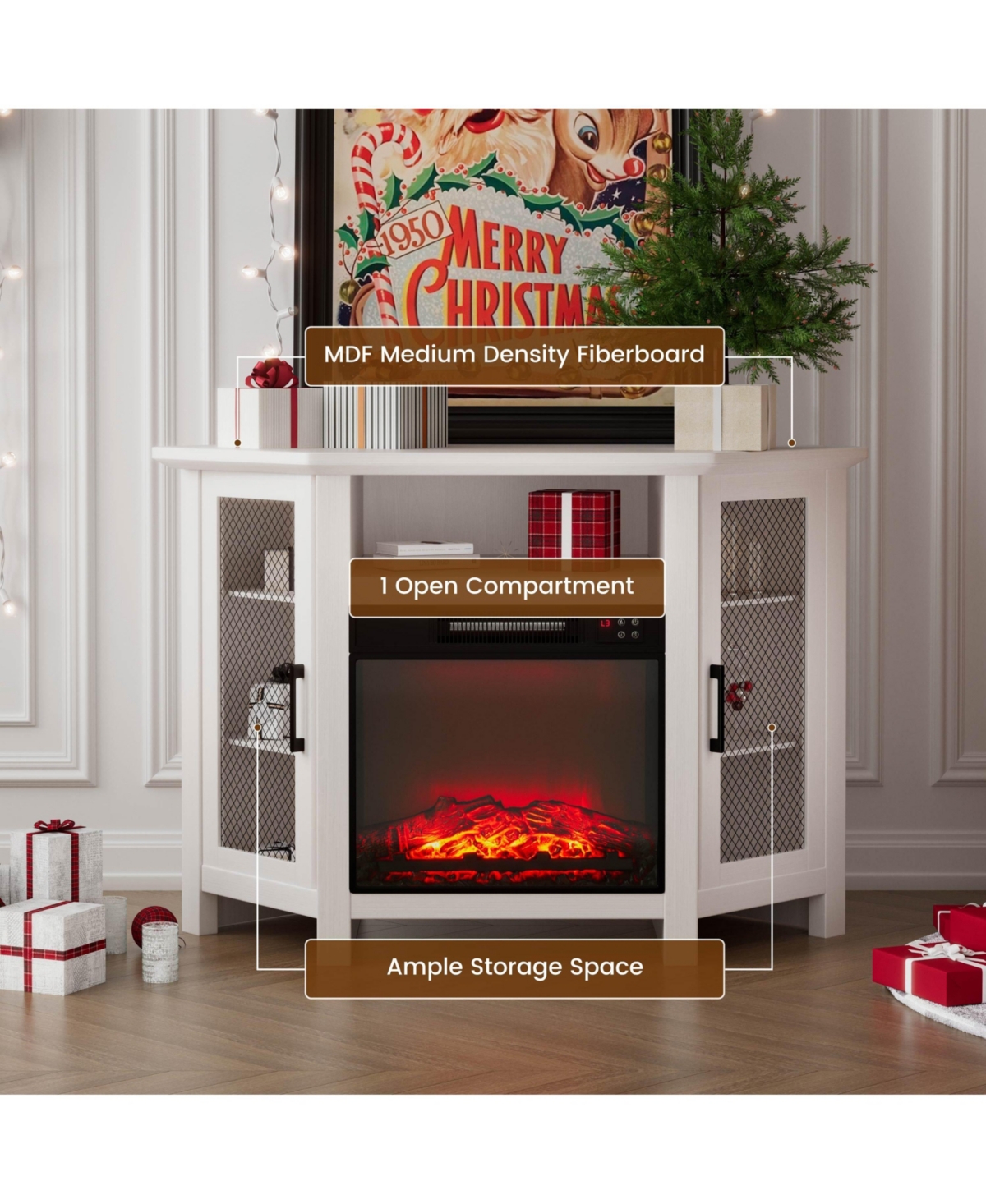 Mondawe 45 Tv Stand with 18