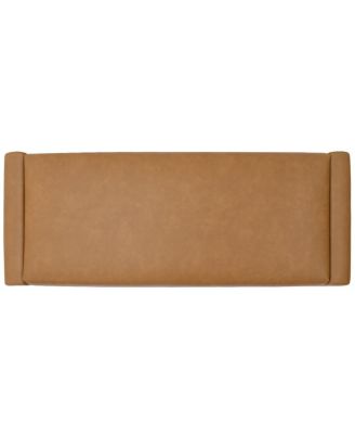 47" Faux Leather Upholstered Bedroom Waterfall Benches