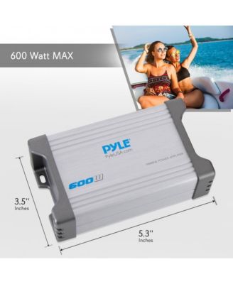 2-Channel Waterproof Marine Amplifier Kit - 600 Watt, AUX/RCA Input