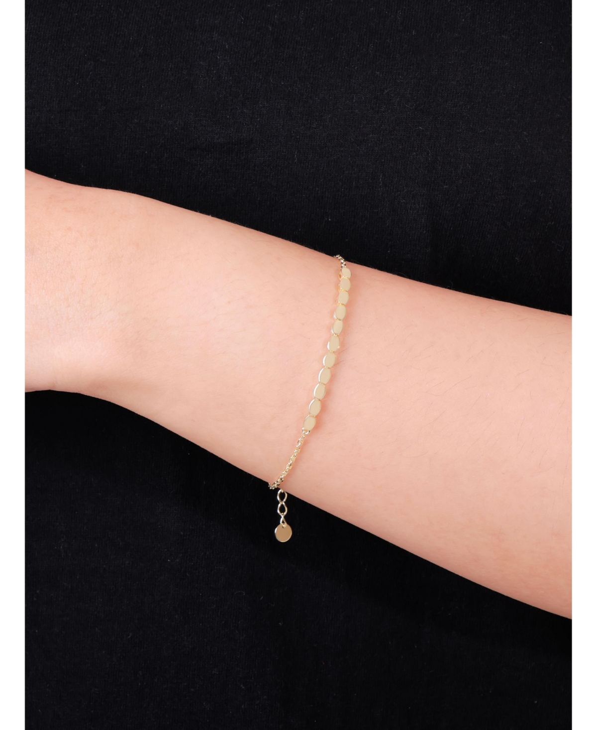 Devata Hexagon Link Chain Bracelet in 14K 6.5 in adj to in, approx. 3.1 grams - gold