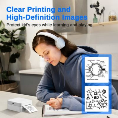 Nelko PM230 Mini Bluetooth Sticker Printer – Portable Thermal Printer with 3 Paper Rolls, Templates for Phone/Tablet – Easy Labeling Anywhere