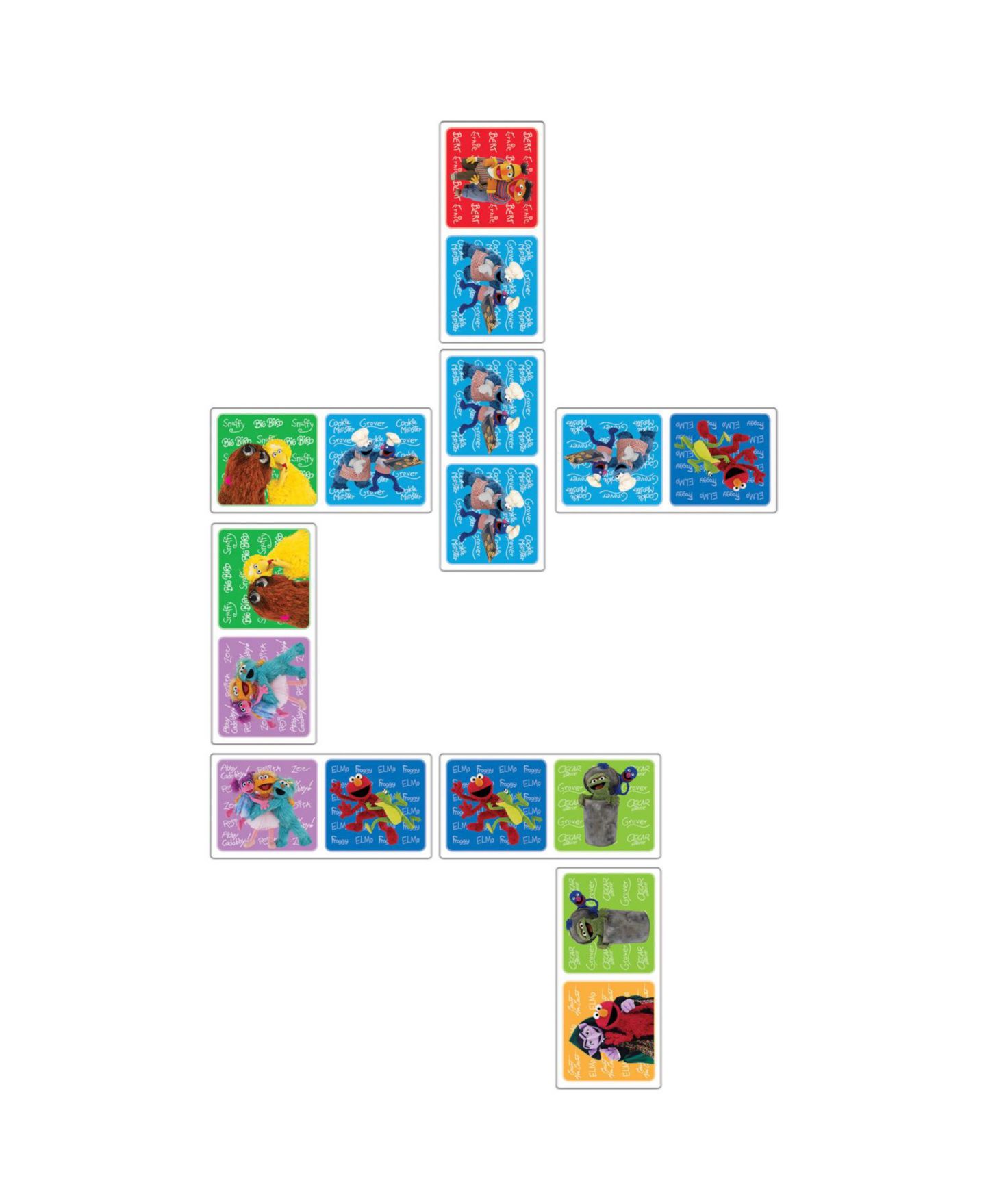 Детские игрушки MasterPieces Puzzles Sesame Street Elmo & Friends Matching Picture Dominoes, 28-Piece, Ages 3+, цвет: Разноцветный — фото 2