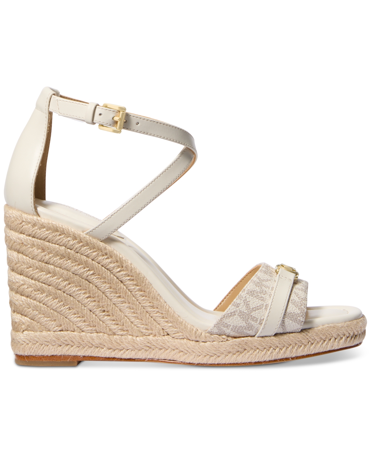Michael Kors Michael  Women's Mandy Wedge Sandals In Vanilla,cream