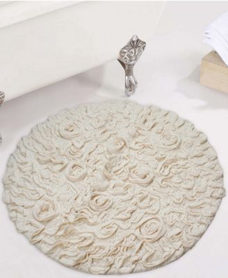 Home Weavers Bell Flower Bath Rug, 30" Round