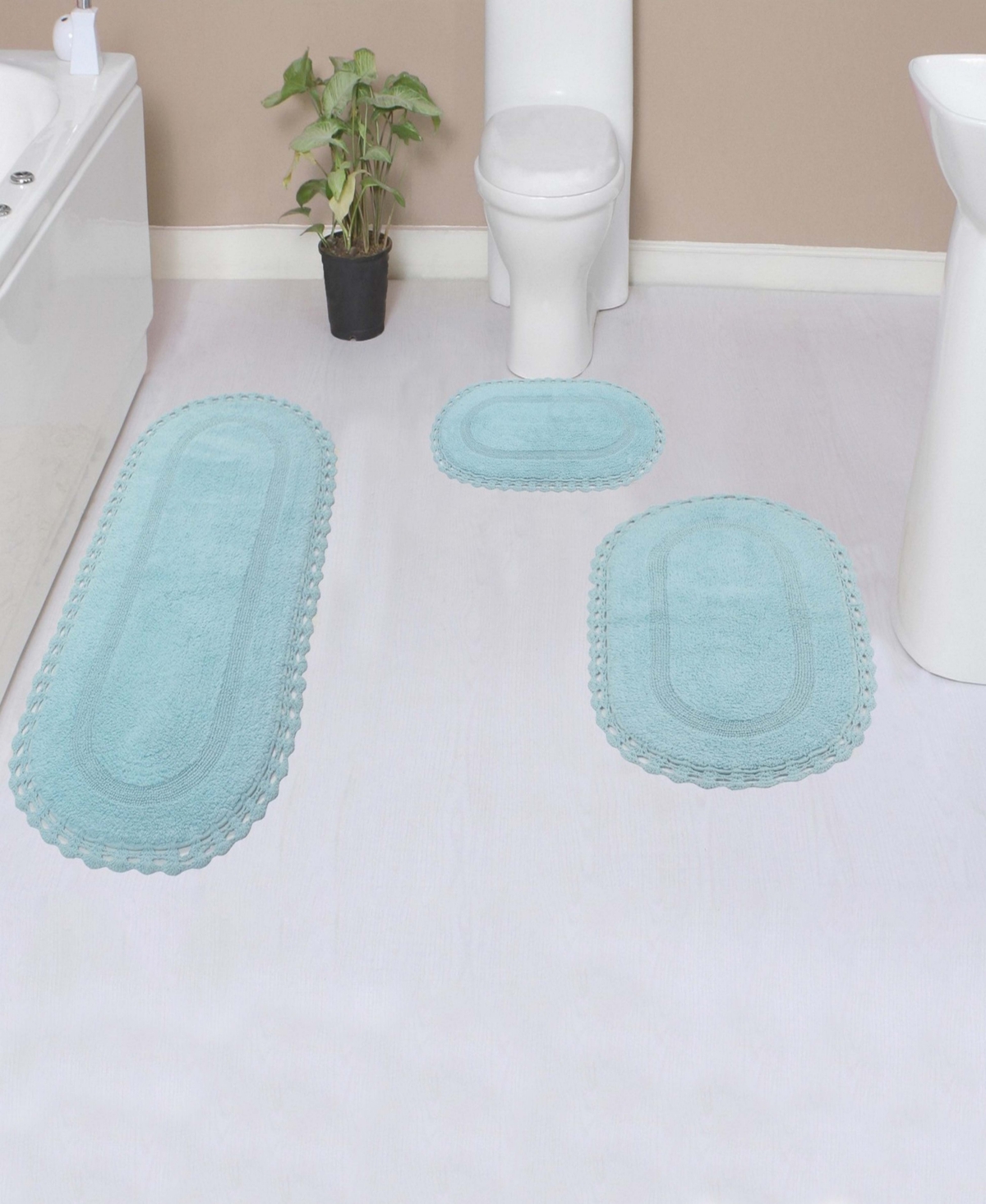 Home Weavers Hampton Crochet Reversible -Pc. Bath Rug Set