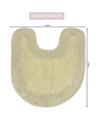 Double Ruffle Bath Rug, 20" x 20"