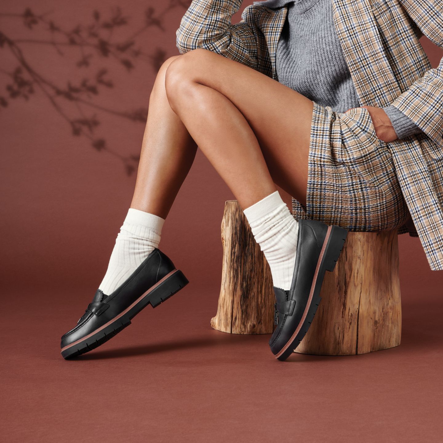 Женские туфли Clarks Westlynn Bella Lug-Sole Comfort, цвет: Чёрный кожаный — фото 12