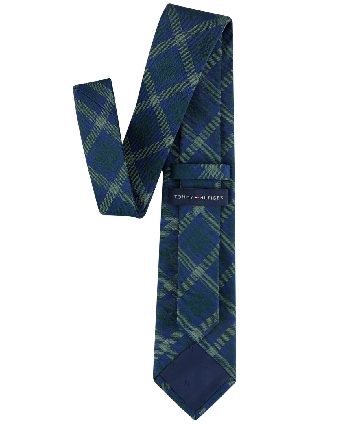 Tommy Hilfiger Men's Fred Tonal Plaid Tie In Hunter Green