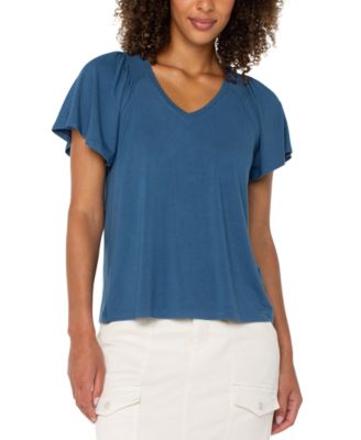 Liverpool Los Angeles - Women's Flutter-Sleeve V-Neck T-Shirt