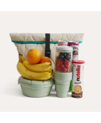 Walker Roll Top Lunch Bag with Adjustable Shoulder Strap Tangerine