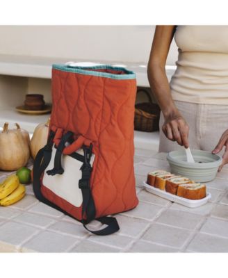 Walker Roll Top Lunch Bag with Adjustable Shoulder Strap Tangerine