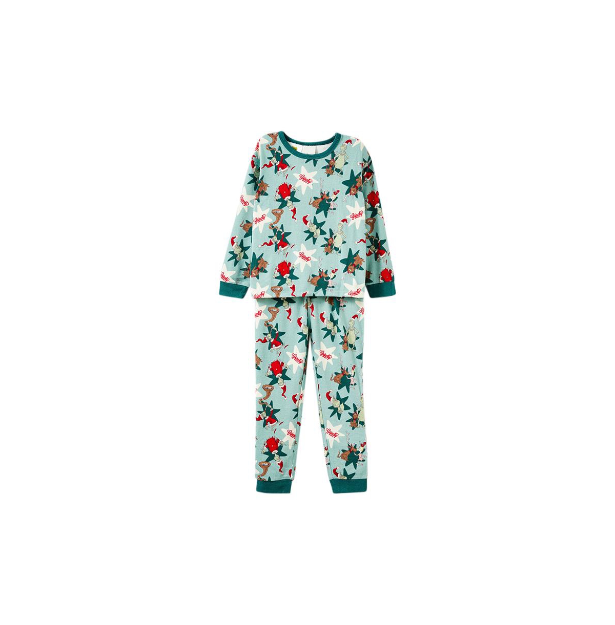 Cotton On Boys Freddy Long Sleeve Pyjama Set Licensed -grinch star