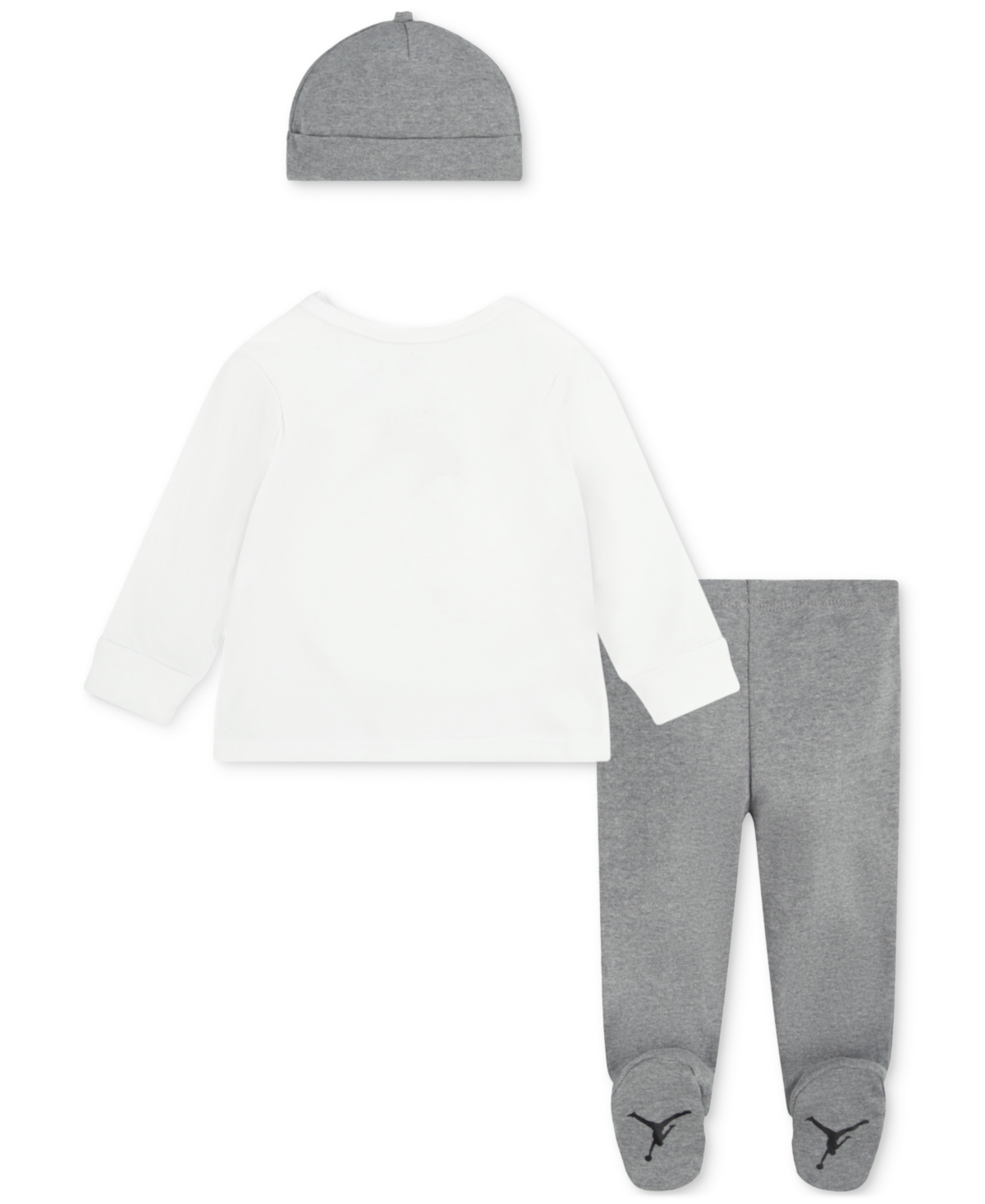 Jordan Baby Beanie Hat, Jumpman Graphic T-Shirt & Footed Pants, Piece Set