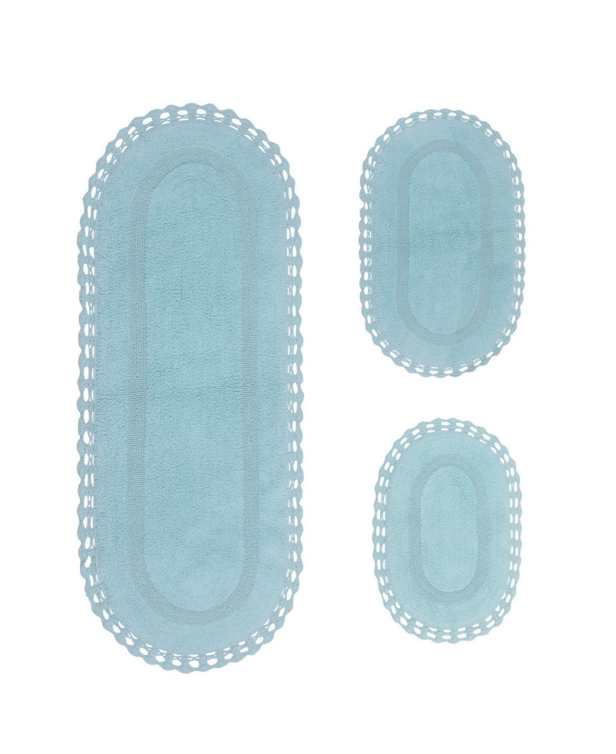 Home Weavers Hampton Crochet Reversible -Pc. Bath Rug Set