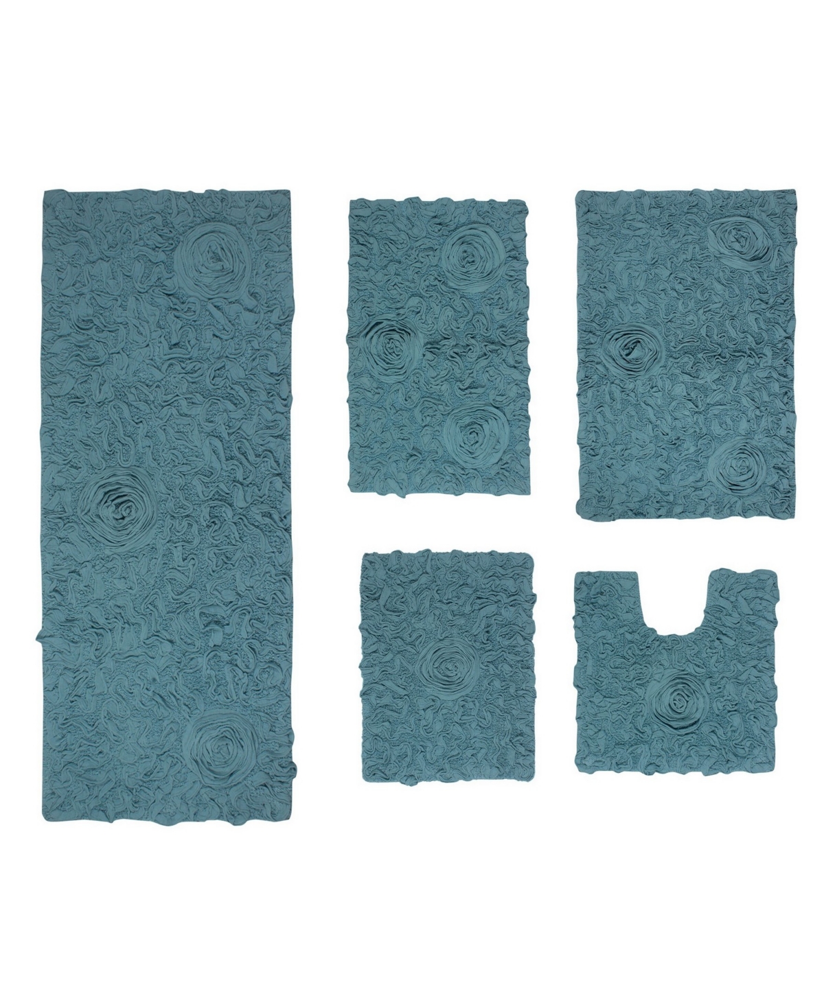 Home Weavers Bell Flower 5-Pc. Bath Rug Set