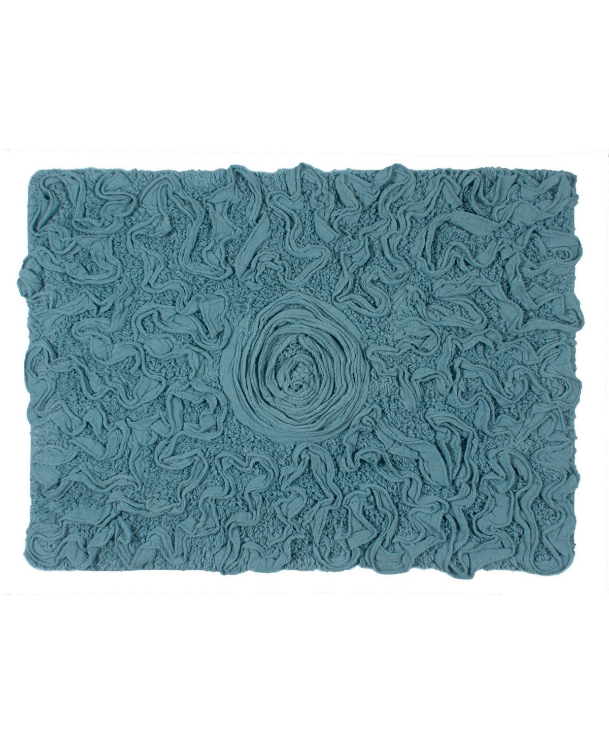 Home Weavers Modesto Bath Rug, 17" X 24" In Turquoise