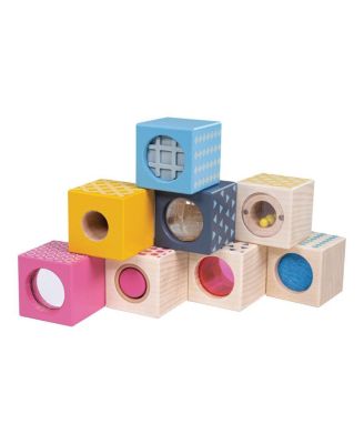Bigjigs Wooden Sensory Blocks - Set of 8