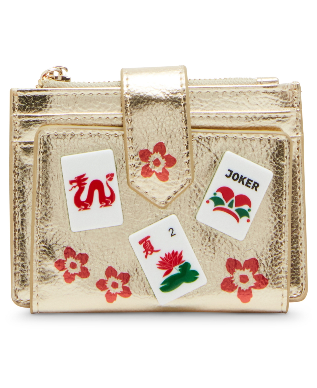 Betsey Johnson Bam Bifold Wallet In Gold
